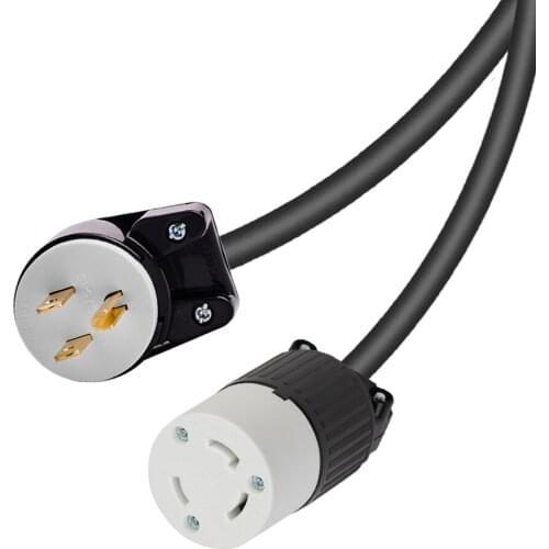 JORINDO NEMA 5-15P 90° elbow design plug to L6-30R Power extension cord,American standard industrial grade conversion line