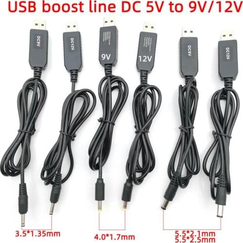 USB power boost line DC 5V to 9V 12V Step UP Module USB Converter Adapter Cable wire 5.5*2.1/5.5*2.5/4.0*1.7/3.5*1.35mm Plug