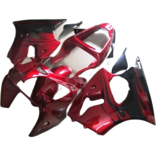 Free Painting Injection Motorcycle for Kawasaki Ninja ZX6R fairing kit 2000 2001 2002 red black fairing set zx6r 00 01 02 WA26