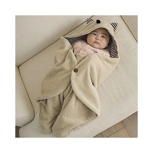 Cartoon 74cm Baby Bedding Set Flannel Baby Blanket Cartoon Style Soft Swaddle Warm Stroller Wrap for Newborns Toddler Manta bebe