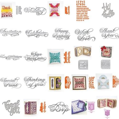 Lace Letters Layer Frame Metal Cutting Dies Stencils For DIY Scrapbooking Decoration Embossing Supplier Handcraft Die Cut 2019