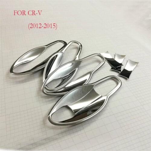 For Honda CRV CR-V 2012 2013 2014 2015 ABS Chrome Car Styling Door Handle Bowl Cover Side Door Bowl Protector Car Accessories