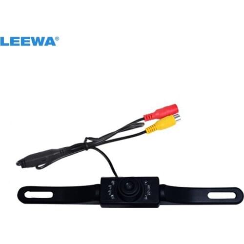 LEEWA Auto Parking System License Plate Rear View Backup Camera With IR Leds Night Vision Car Camera #CA1275