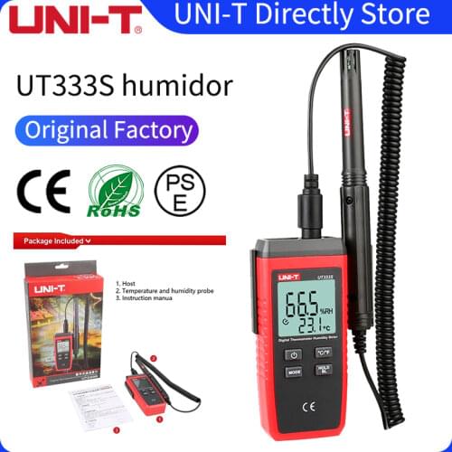 UNI-T UT333S Mini Temperature Humidity Meter Outdoor Hygrometer Overload Indication Unit Conversion LCD Backlight hygromet