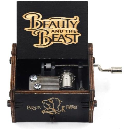 2021 NEW Wooden Hand Theme Music Box Jurassic Park Queen You Are My Sunshine Christmas Valentines Day Birthday Gift