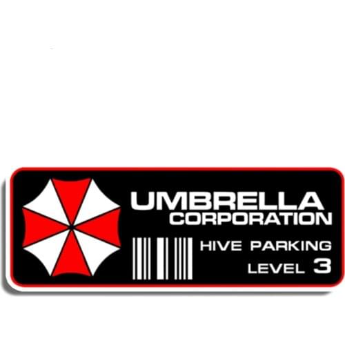 Funny Decal for Umbrella Corporation Hive Parking Level 3 Car Sticker Motorcycle Auto Decoration PVC,13cm*4cm