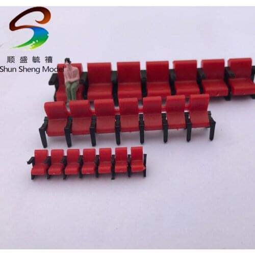 New Arrivel Scale Model Cinema Chairs Scale 1/75 Model Building Materials For Movie Scenery