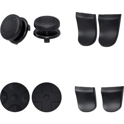 New 8 in 1 Thumb Stick Grips Key Caps Thumb Grips Sticks + L2 R2 Trigger Extender Button for Playstation 5 Controller
