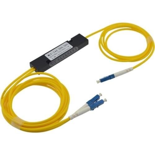Free Shipping 1310/1550nm Dual Window 50/50 Ratio LC/UPC ABS Box Type 1x2 FBT Coupler 1*2 FBT FIber Optic Splitter