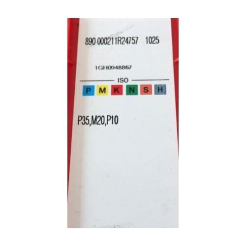 ORIGINAL 10PCS CARBIDE INSERT 890 000211R24757 1025