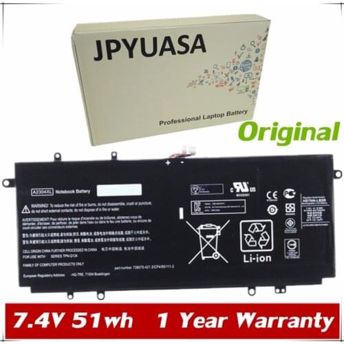7XINbox 7.4V 51wh Original A2304XL Laptop Battery For HP HSTNN-LB5R HQ-TRE 71004 7380-421 TPN-Q134 738392-005 HP011306-PLP14G01