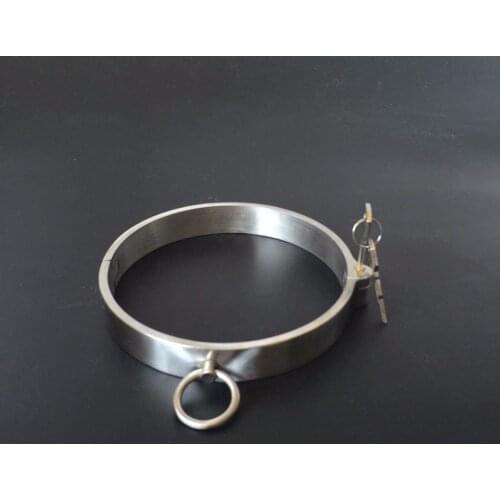 Collar bdsm steel slave collar bdsm bondage restraints fetish wear with key locking neck collar sex games sex toys for couples