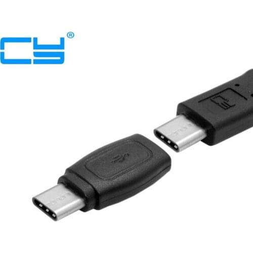 USB 3.1 Type C Male Connector to Type C Female Data Extension Adapter for Nokia N1 Tablet & Mobile Phone Black Color