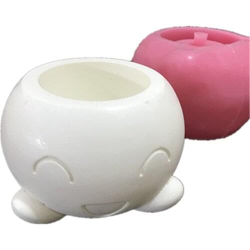 Candlestick 3D Baking Accessories Cake Decorating Tools Silicone Flowerpot Mold Resin Plaster Chocolate Candle Candy Mould