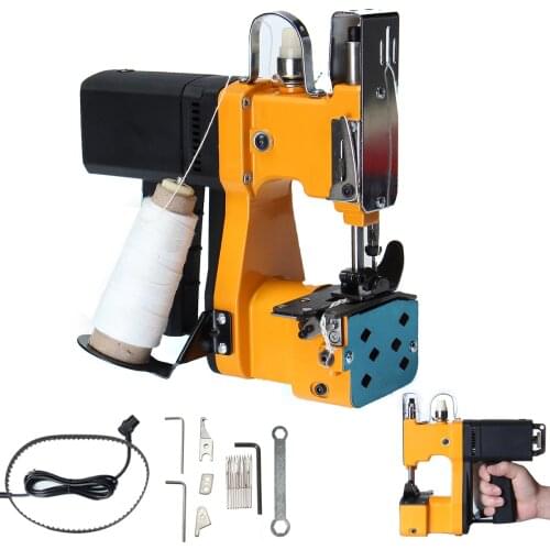 220V Portable Electric Sewing Machine Hand-type Woven bag High-Speed Sewing Machine For Home Textile Clothing Cheminery