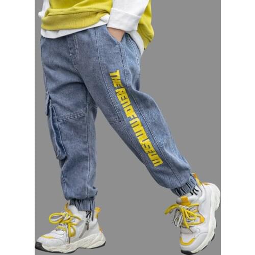 Simple Baby Spring Autumn Jeans Pants For Boys Children Kids Trousers Clothing Teenagers Gift Home Outdoor High Quality