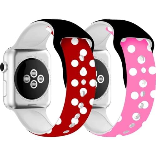 Cartoon Strap For Apple Watch Band 40mm 44mm 38mm 42mm Printing Silicone Belt Bracelet For Iwatch Series 6 SE 5 4 3 Accessories