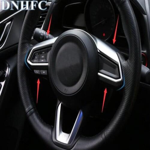 DNHFC ABS the steering wheel decorates the sequins For MAZDA CX-5 CX5 KF 2nd Generation 2017 2018 Car Styling