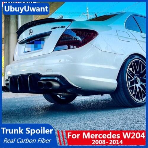 C74 Style Carbon Fiber Rear Trunk Spoiler Wing for Mercedes W204 Sedan 2008 2009 2010 2011 2012 2013 2014 C-class C180 C200 C63