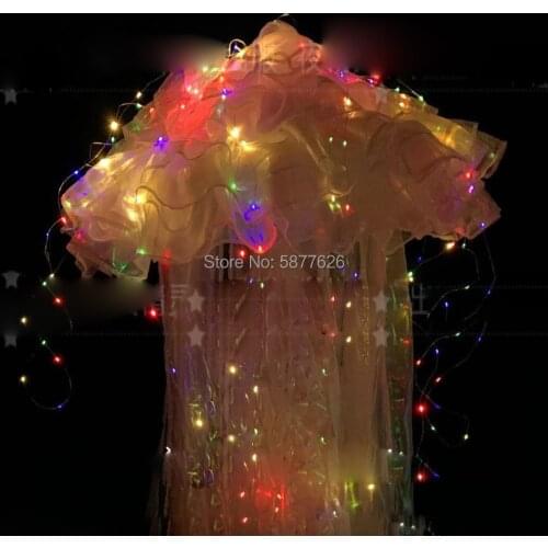 LED luminous suit light up jellyfish cosplay costume Nightclub bar stage performance costume party dance wear