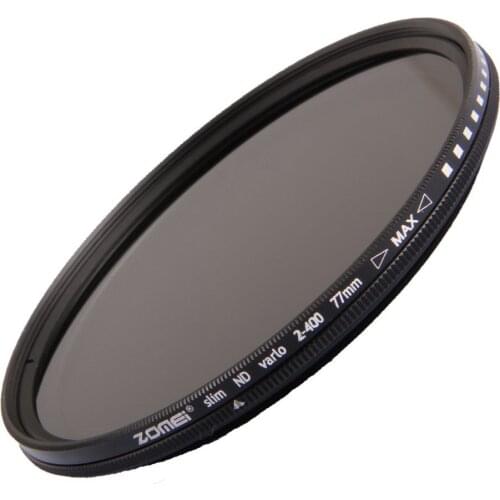 ZOMEI Glass Slim Fader Variable ND Filter Adjustable ND2 to ND400 ND2-400 Neutral Density for Canon NIkon Hoya Sony Camera Lens