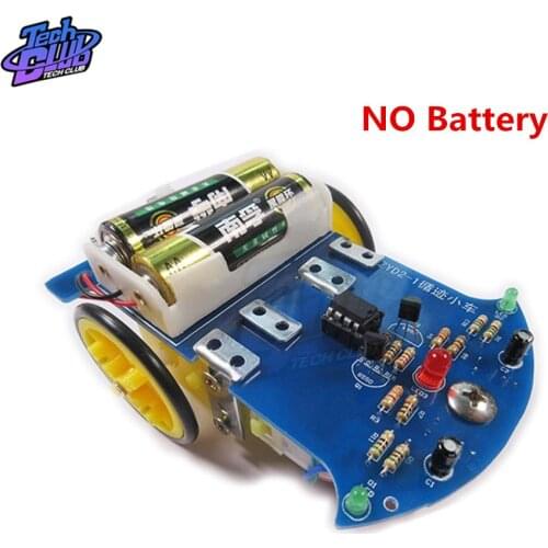 D2-1 Smart Robot Car Kits Intelligent Tracking Line Car Photosensitive Robot DIY Kit Patrol Automobile Parts DIY Electronic Toy