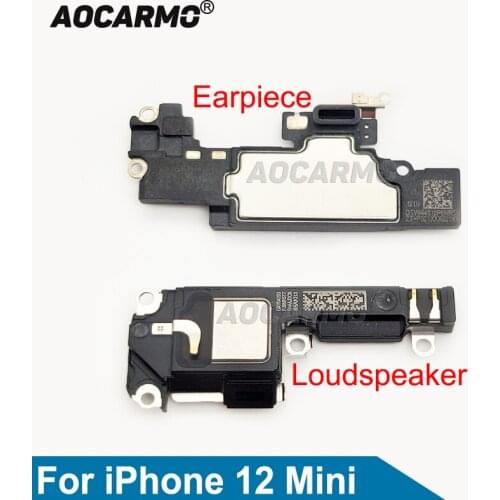 Aocarmo Top Earpiece For iPhone 12 Mini Bottom Loudspeaker Buzzer Ringer Replacement Part
