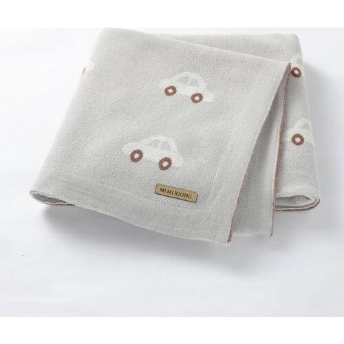 Baby Blankets Knitted Toddler Infant Bebes Muslin Swaddle Sleepsack for Stroller 100*80cm Newborn Cotton Bed Sofa Basket Blanket