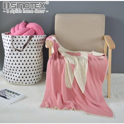 Crochet Knitted Blanket Cotton Handmade Thread Blanket Little Bear Throw Bed Wrap Super Soft Warm Breathable Kids Towel Bedding