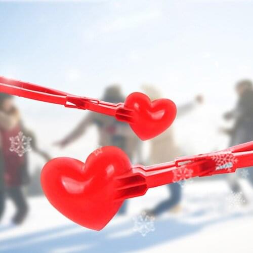 Heart Shaped Snowball Maker Clip Children Outdoor Winter Snow Sand Ball Mold Plastic Clamp Outdoor Fun & Sports Kids Toy