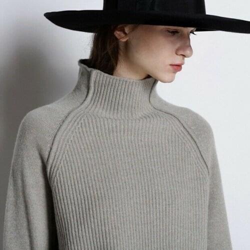 Womens Warm Cashmere Jumper Turtleneck Loose Sweater Knitwear Pullover Tops