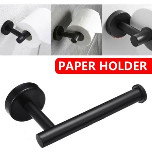 1pc Toilet Paper Holder Wall Mounted Stainless Steel Tissue Towel Accessories Rack Holders Storage Hook Bathroom