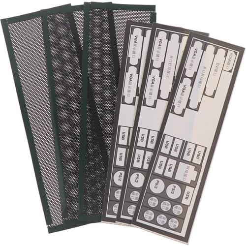 17*5cm PVC Dust Filter Universal DIY Shield Back Plate For Computer Chassis I/O 3Pcs