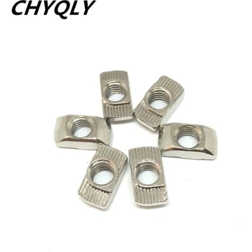 20pcs 45-M4/M5/M6/M8 T Hammer Nuts Aluminum Connector T Sliding Nut Nickel Plated Carbon Steel for 45 Serie Aluminum Profile