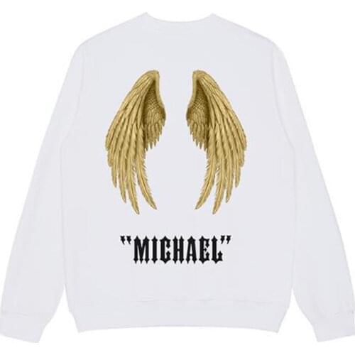 2020 New Arrival Hot Sale Print Sweatshirt Casual O-neck Hoodies Men Selling Wings Angel Loose Cotton Long Sleeve Male Hip Hop