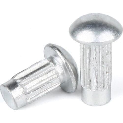 30pcs M2 GB827 aluminum sign rivet Solid Knurled aluminums rivets Nameplate trademark 4mm-8mm Length