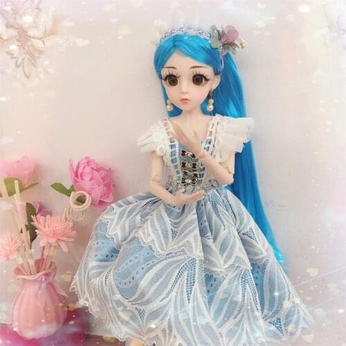 45 cm 1/4 girl doll with joint fashion doll princess big doll set girl birthday doll baby gift for kids