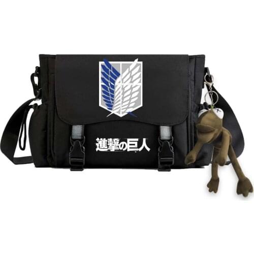 Anime Attack on Titan Cosplay Crossbody Teenager Messenger Unisex Students School Shoulder Bag Travel Outdoor Fashion Daily Gift