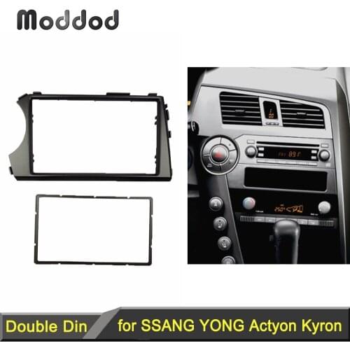 2 Din Audio Fascia for Ssang Yong Actyon 2006-2009 Kyron Radio GPS DVD Stereo CD Panel Dash Mount Installation Trim Kit Frame