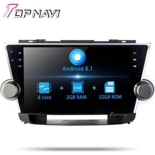 Autoradio Car Radio For Toyota Highlander 2008 Android 8.1 10.1 Inch Automotive GPS Navigation Multimedia Stereo NO DVD 2 DIN