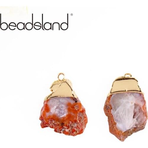 Beadsland Single Hole Irregular Natural Stone Pendant For DIY Necklace Woman Girl Gift 40372