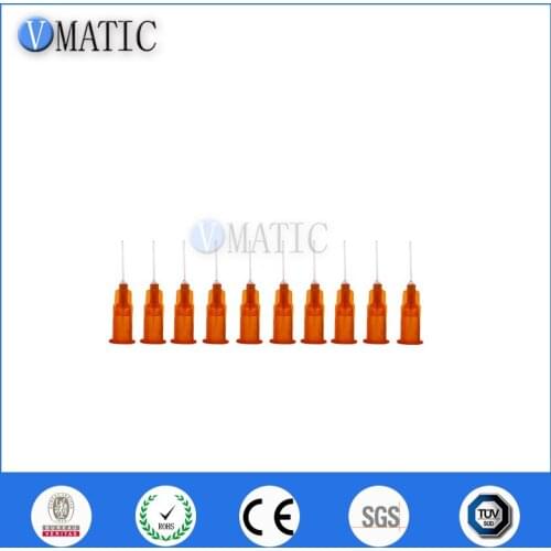 Free Shipping 100pcs 1/2 Inch Orange Plastic Adhesive Glue Syringe Stainless Steel 25Ga Blunt Dispensing Needle For Industrial