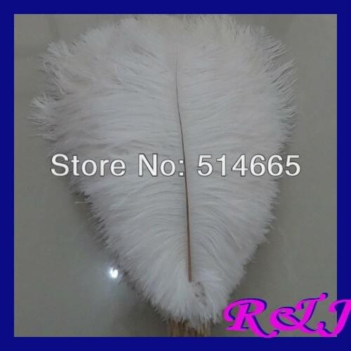 Free shipping 100PCS/LOT WHITE Ostrich drab feather 12-14" 30-35CM for wedding centerpieces