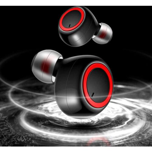 Wireless Earbuds Bluetooth 5.0 Headphones, Deep Bass Mini Headsets with Charging Case Built-in Mic Earphones for Work, Sports