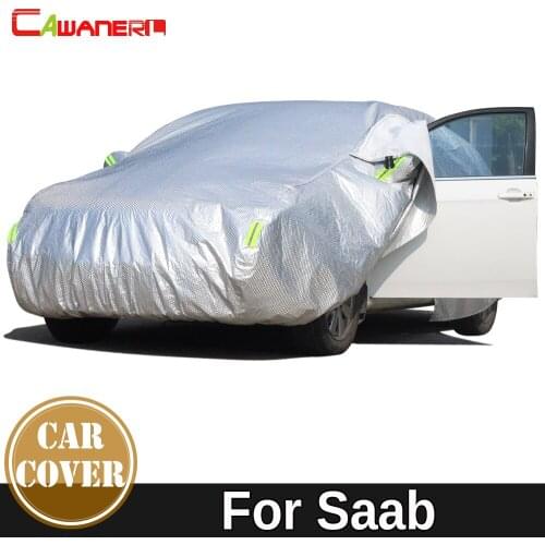 Cawanerl For Saab 900 9000 9-2X 9-3X Cotton Car Cover Outdoor Sun Shade Snow Rain Protection Thicken Auto Cover Waterproof