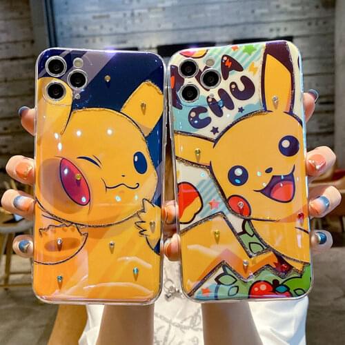 TAKARA TOMY Pokemon Pikachu Blu-ray Phone Case Is Suitable for IPhone 7/8P/X/XR/XS/XSMAX/11/12Pro/12min Phone