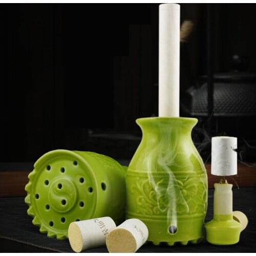 Palace moxibustion pot moxibustion cup moxibustion instrument ceramic scraping cup household anti-scald moxibustion pot