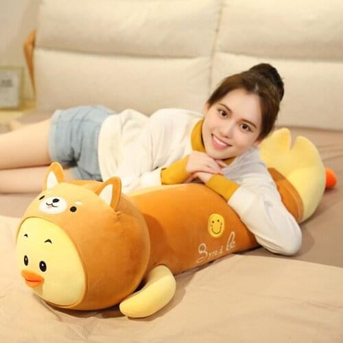 115cm Giant Duck Cosplay Bear Frog Rabbit Plush Toys Stuffed Bunny Animals Doll Soft Sleep Pillow for Kids Girls Birthday Gifts
