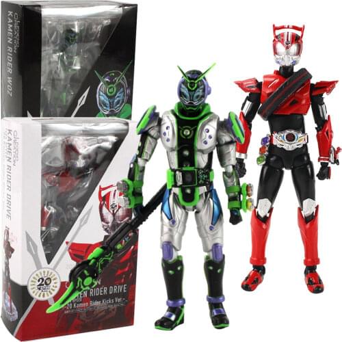 14.5-16cm Kamen Rider Figure Toys Woz Drive Kicks Joint Movable Figurine PVC Model Dolls