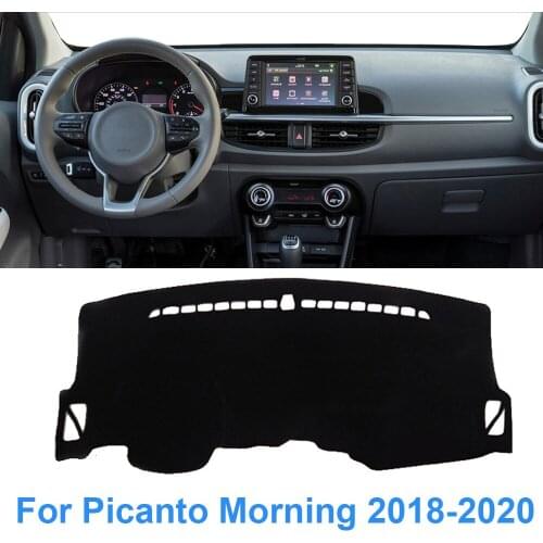 Dash Mat Car Dashboard Cover For Picanto Morning 2018-2020 Sun Shade Pad Instrument Platform Dashmat Mats
